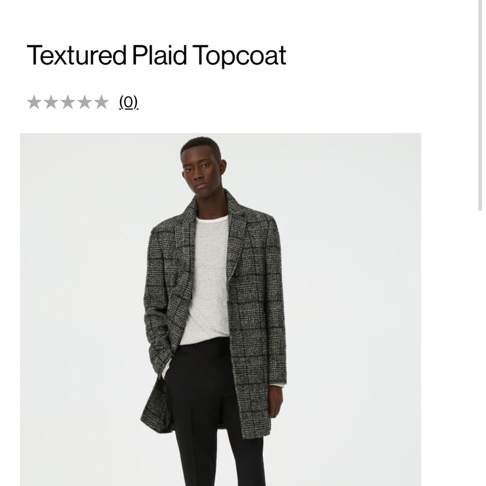 Club Monaco textured plaid topcoat